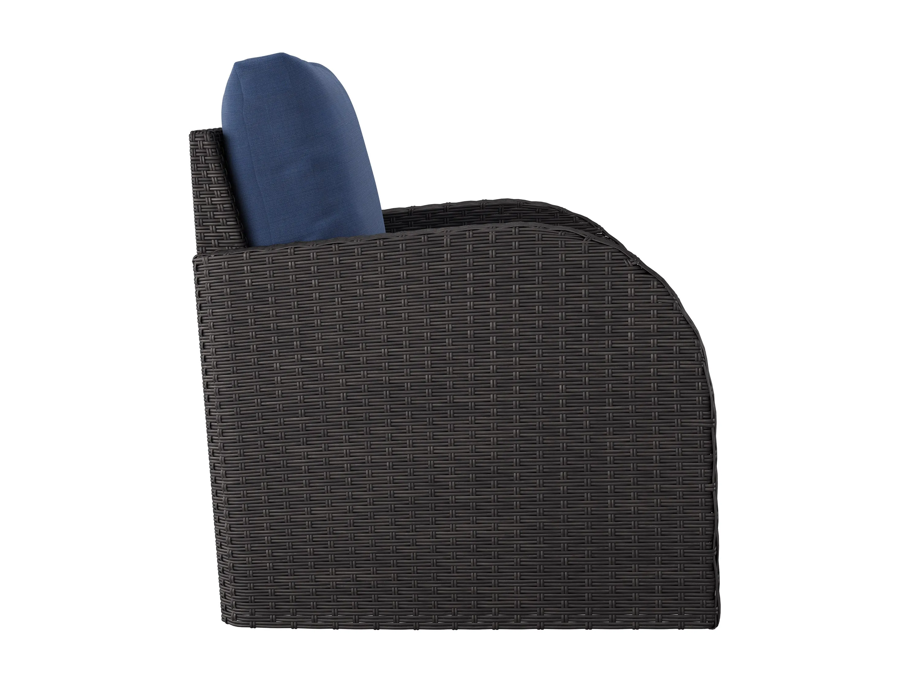 Blue Outdoor Wicker Chair