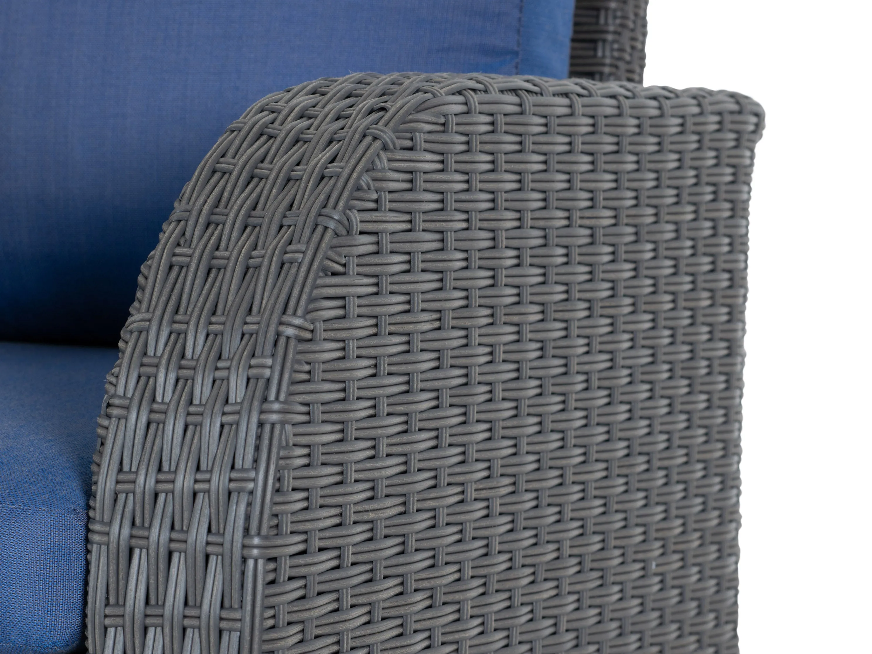Blue Outdoor Wicker Chair