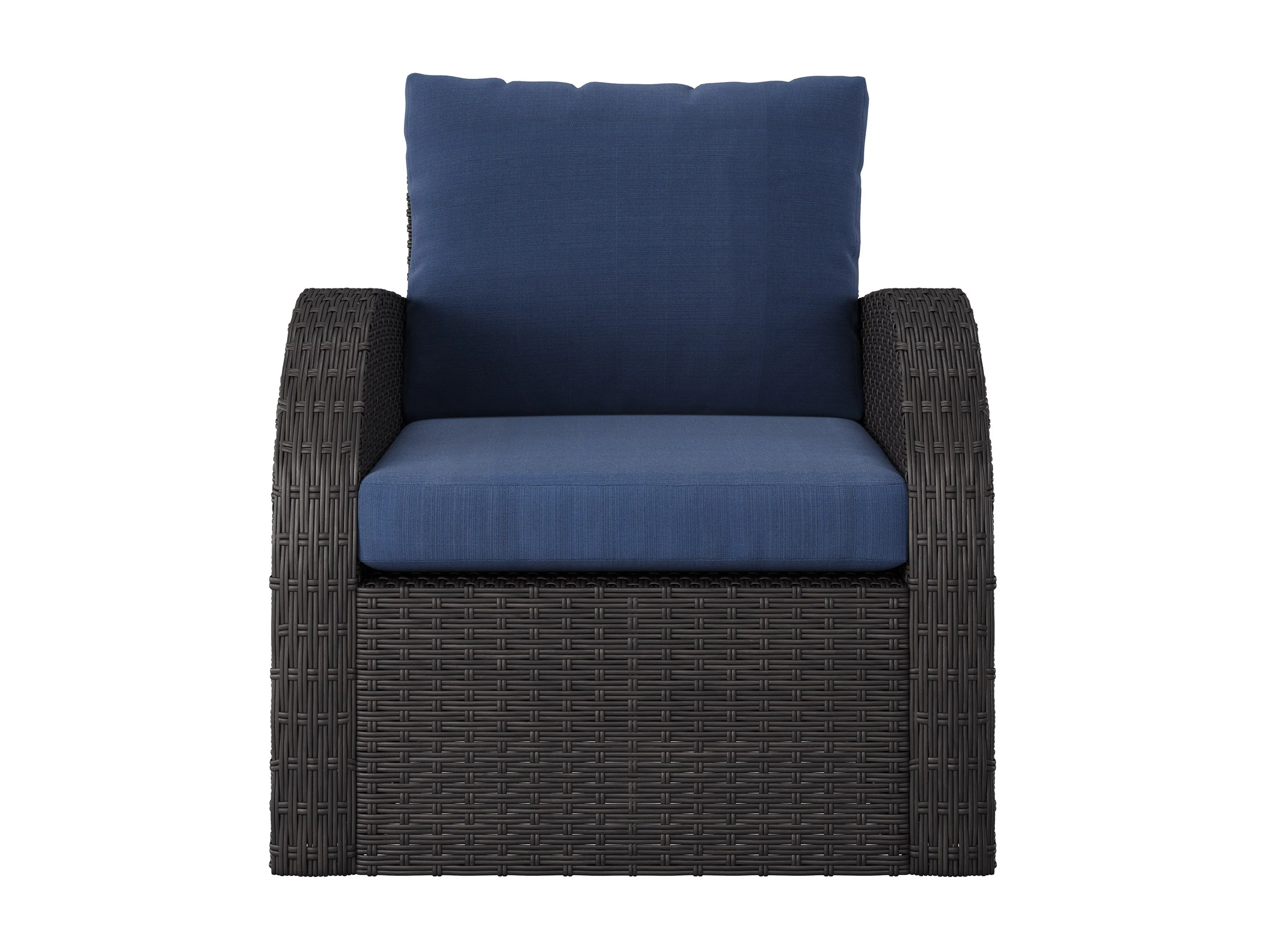 Blue Outdoor Wicker Chair