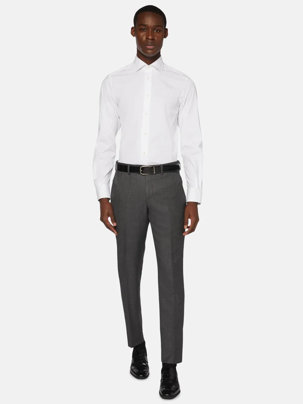 Boggi Milano Regular Fit Button Down Shirt, White