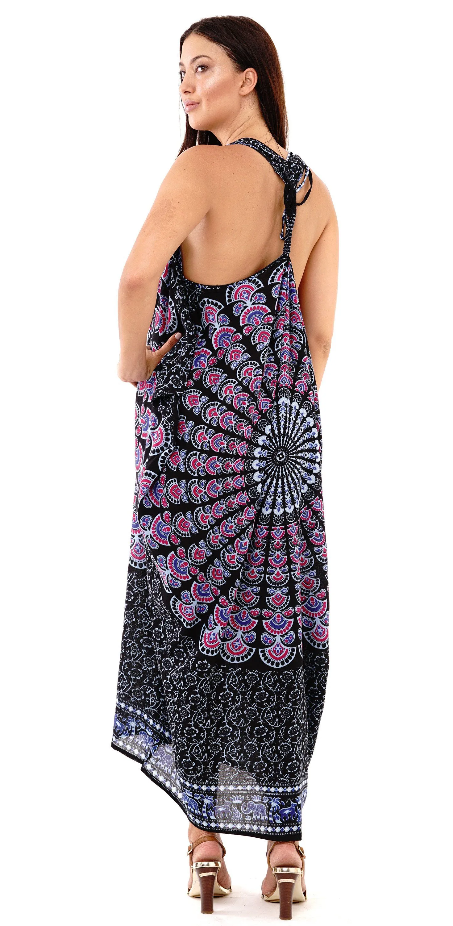 Calypso Summer Boho Mandala Maxi Dress