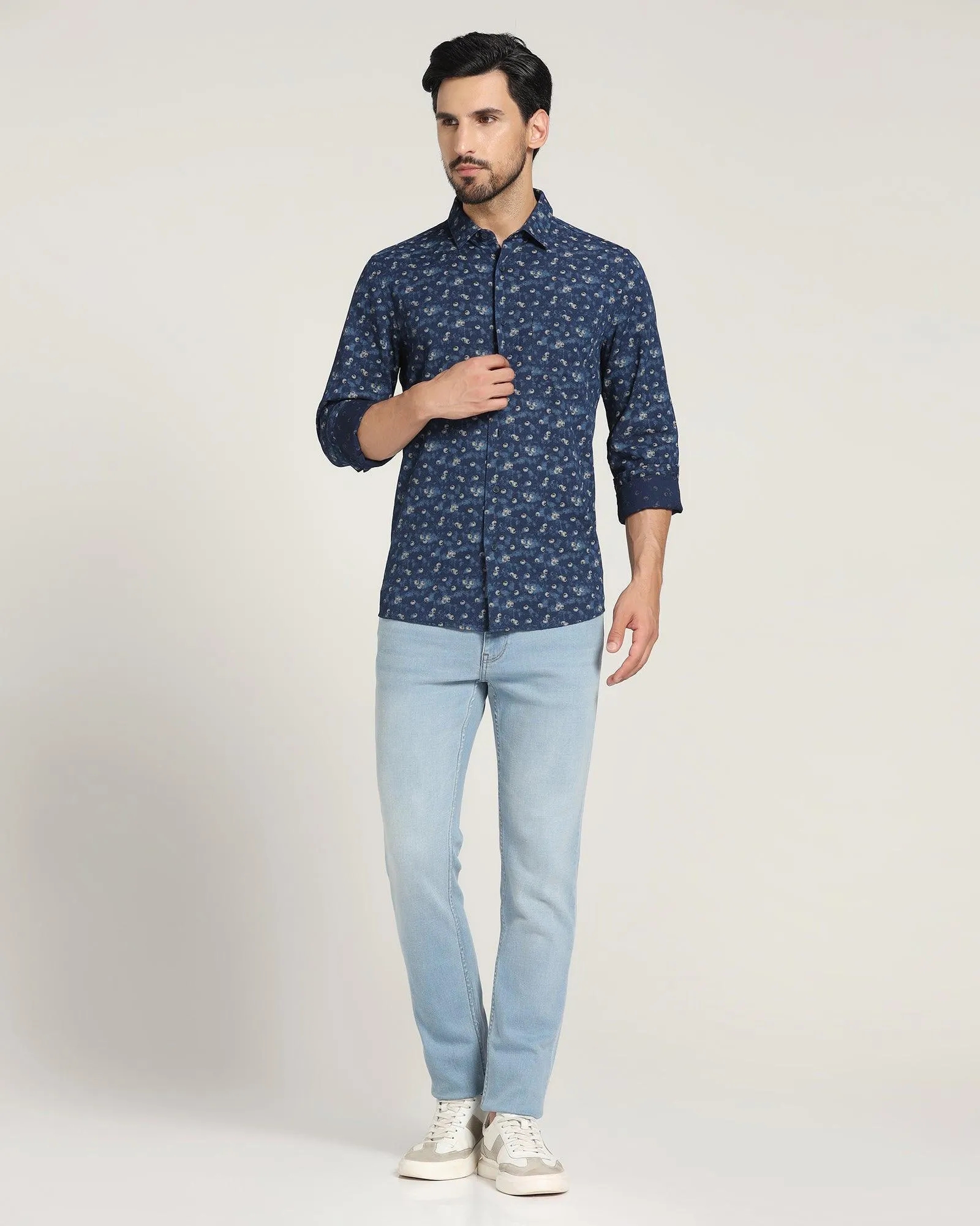Casual Indigo Printed Shirt - Cos