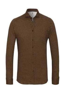 Desoto Slim Button Down Shirt, Brown