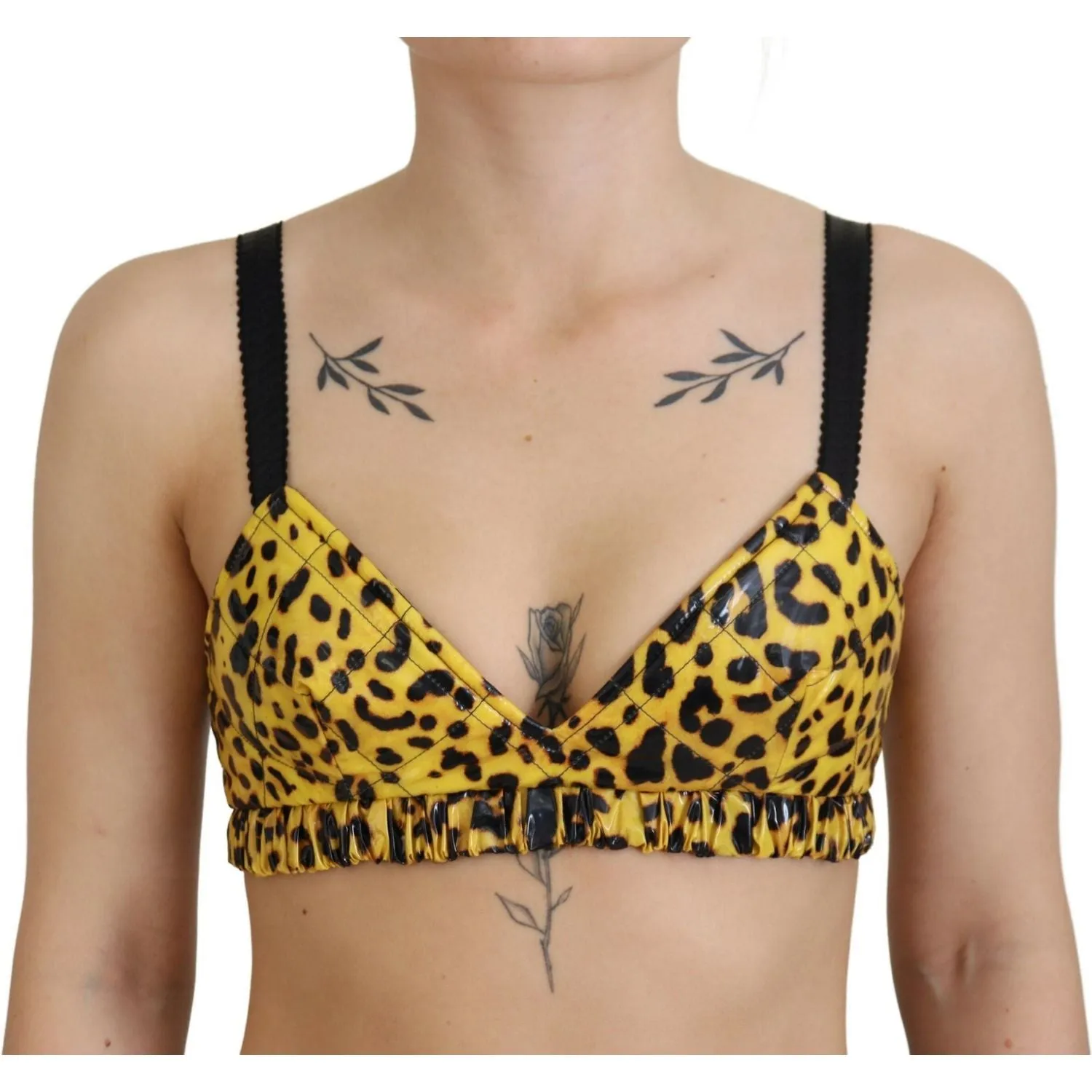 Dolce & Gabbana Chic Leopard Print Sleeveless Corset Top