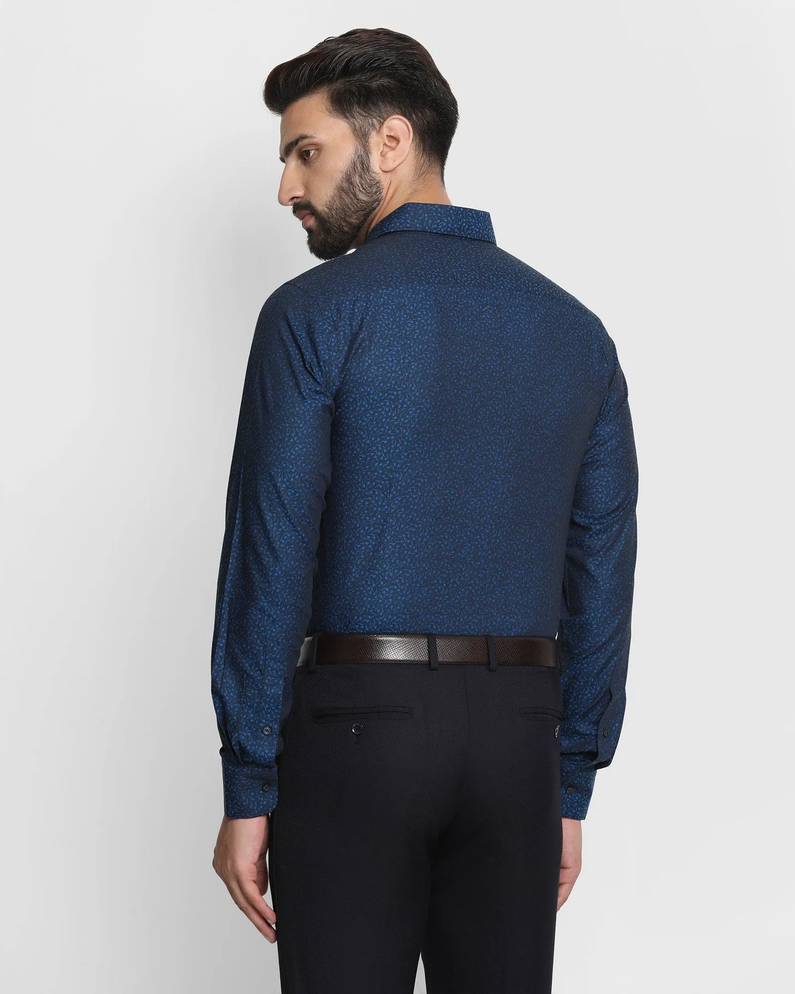 Formal Blue Printed Shirt - Jedi