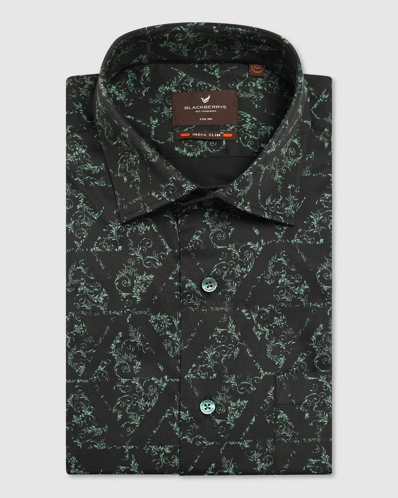 Formal Green Printed Shirt - Burro