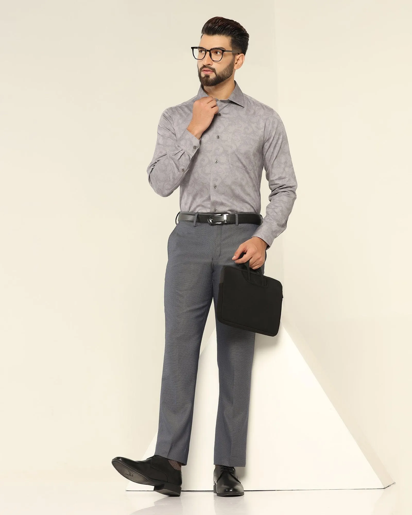 Formal Grey Printed Shirt - Penny
