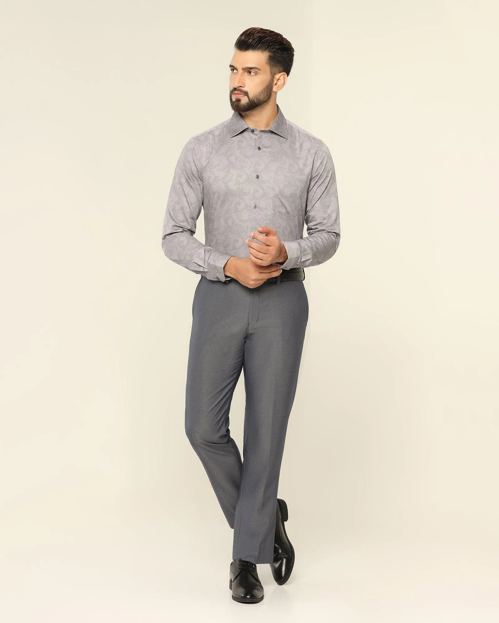 Formal Grey Printed Shirt - Penny
