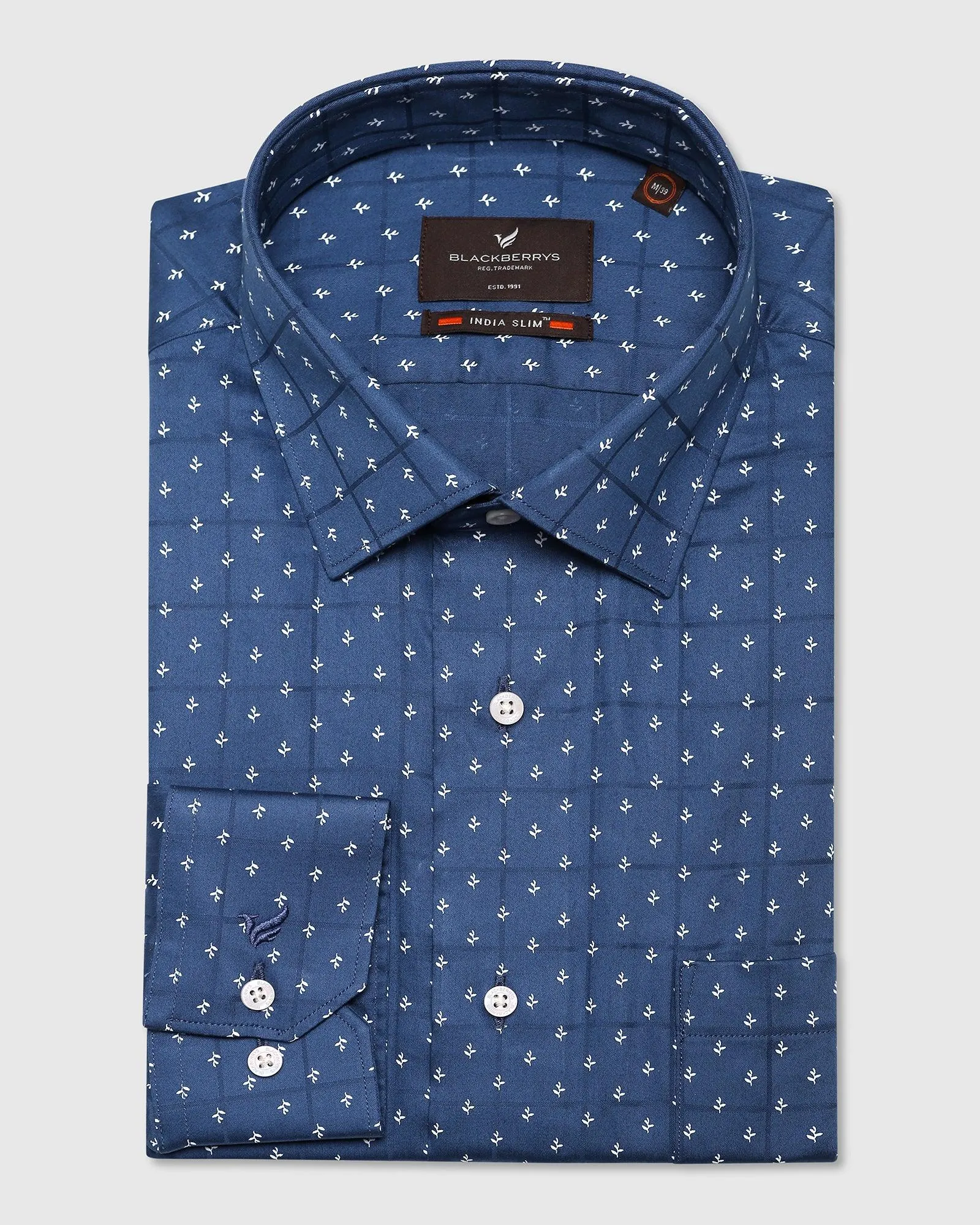 Formal Navy Printed Shirt - Spark