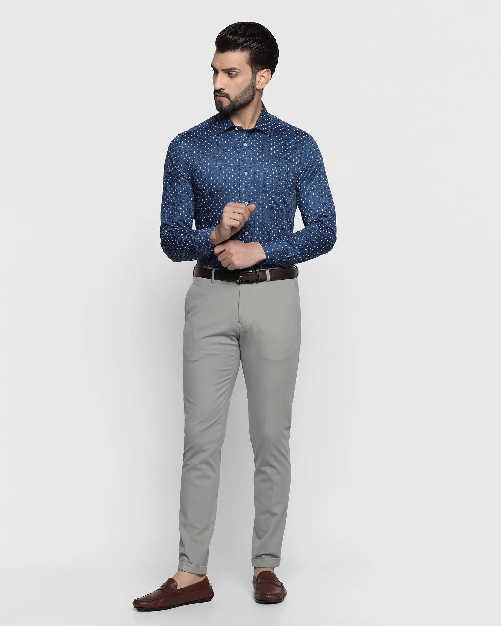 Formal Navy Printed Shirt - Spark