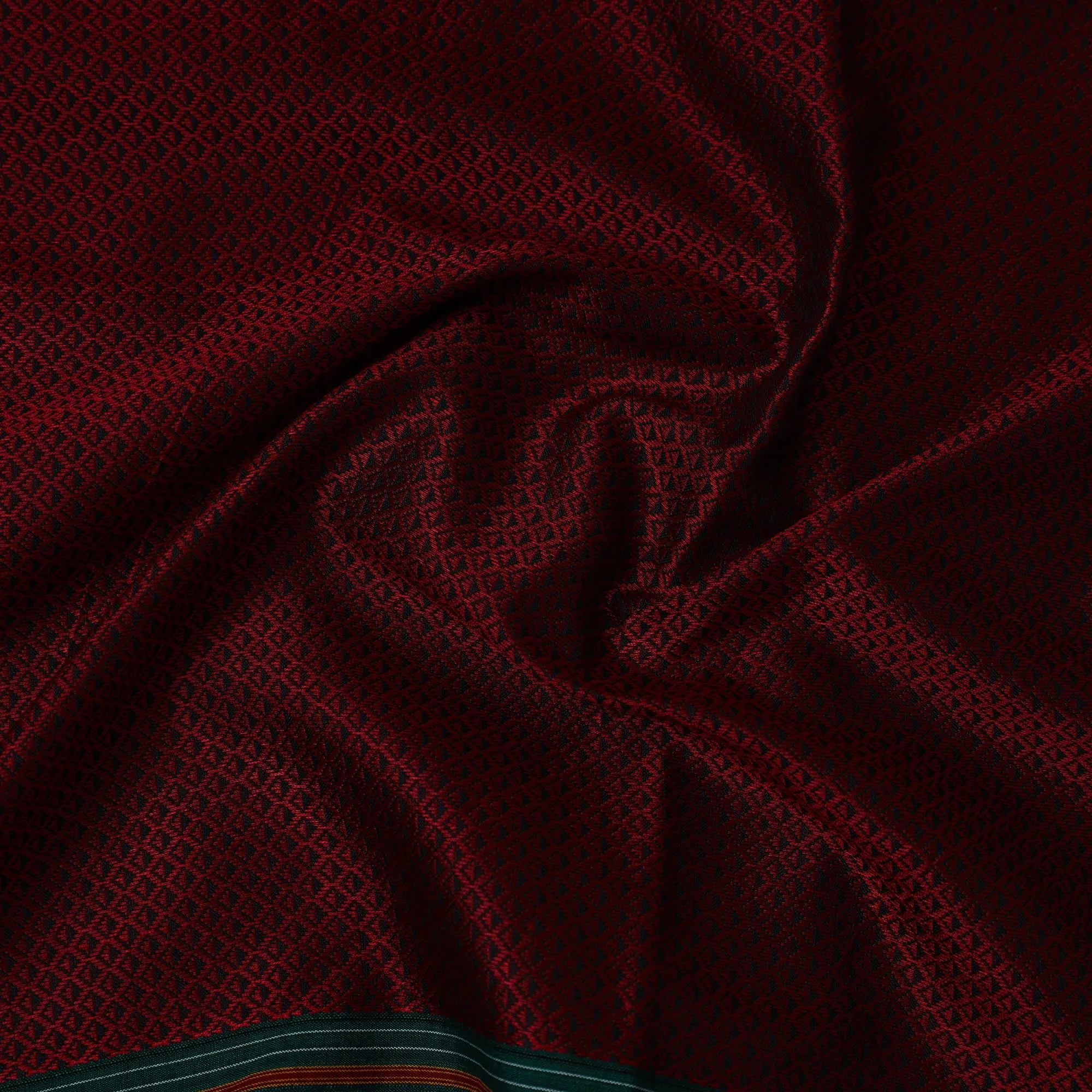 Maroon - Traditional Khun Weave Cotton Fabric 54