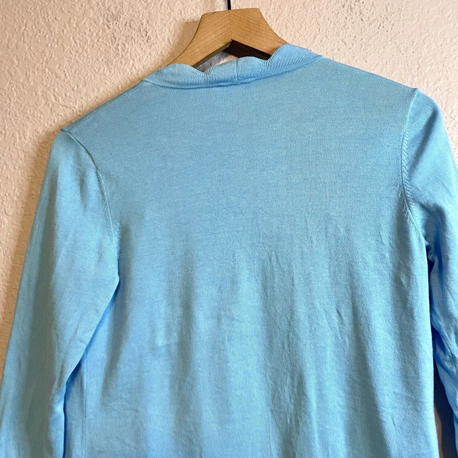 Open Front Scalloped Cardigan