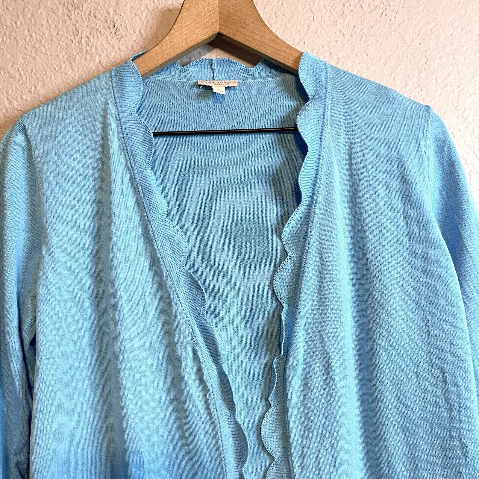 Open Front Scalloped Cardigan