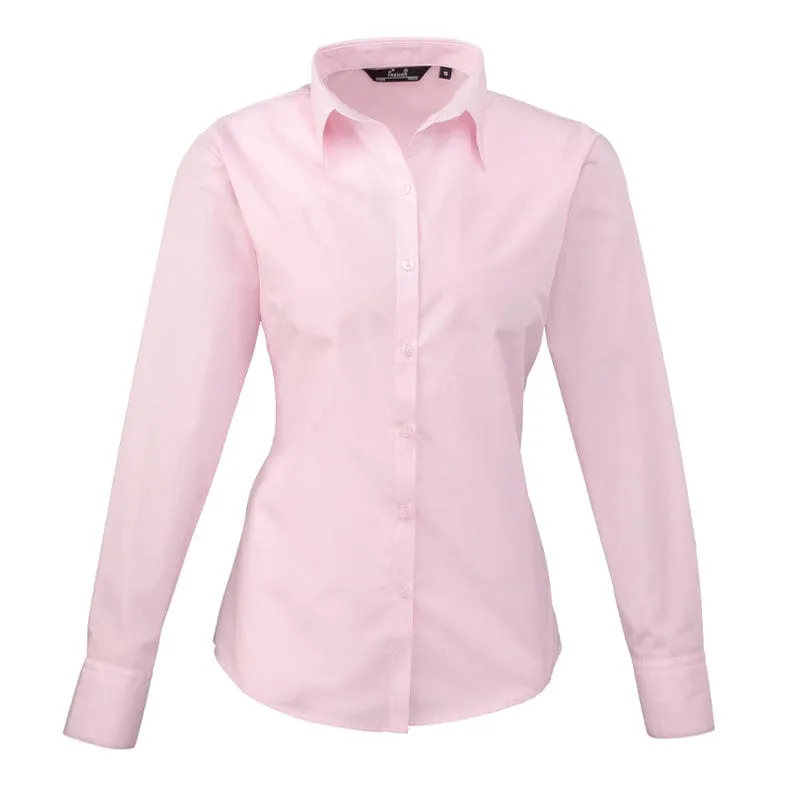 Premier Ladies Long Sleeve Poplin Blouse PR300 - Brights