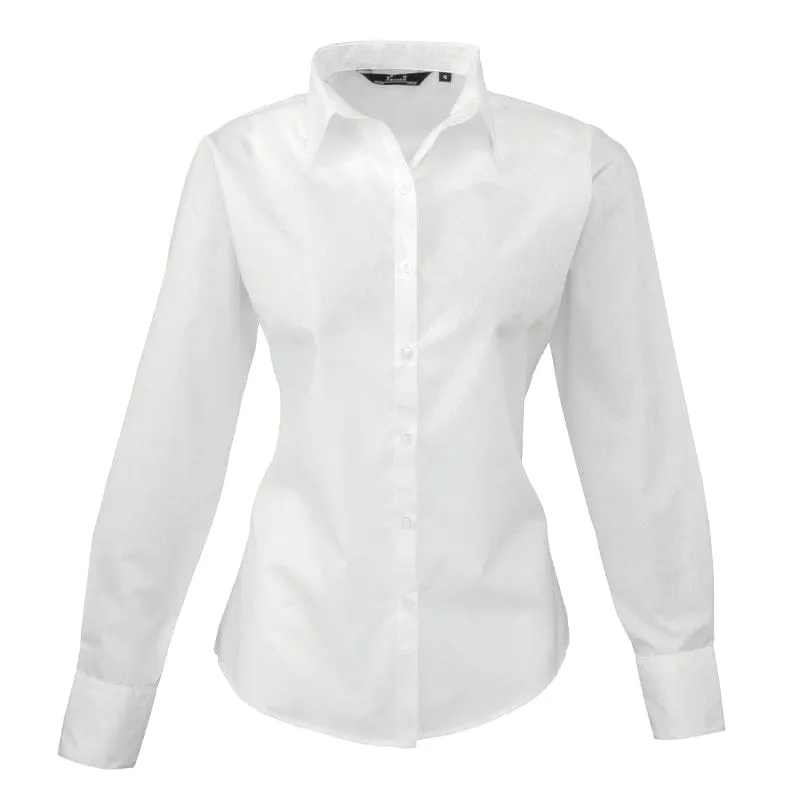 Premier Ladies Long Sleeve Poplin Blouse PR300 - Brights