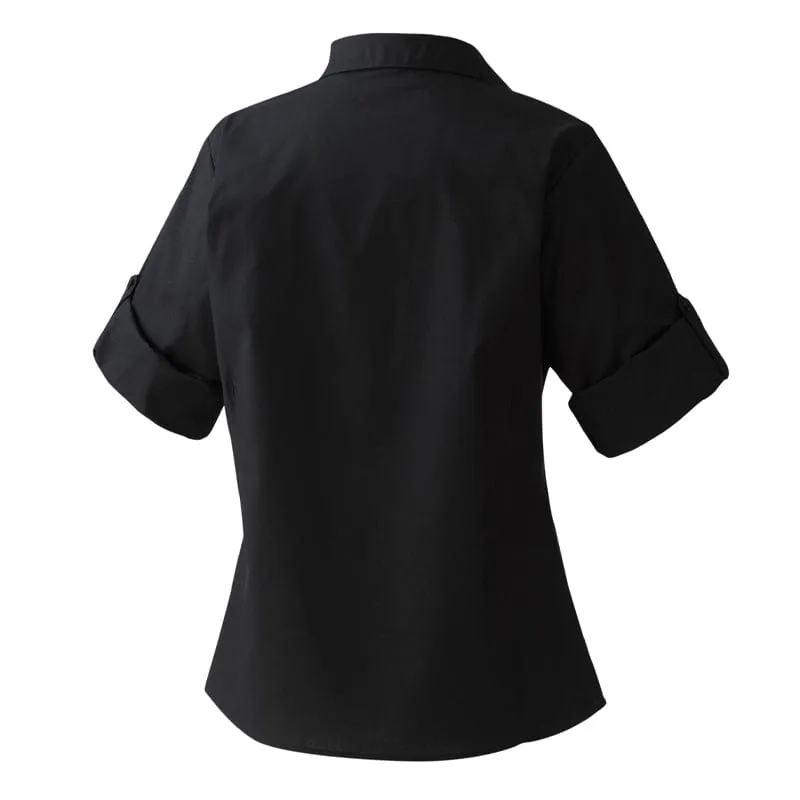 Premier Ladies Roll Sleeve Poplin Blouse PR306