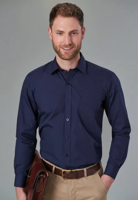 Rapino Men's Classic Fit Single Cuff L/S Shirt - 7539