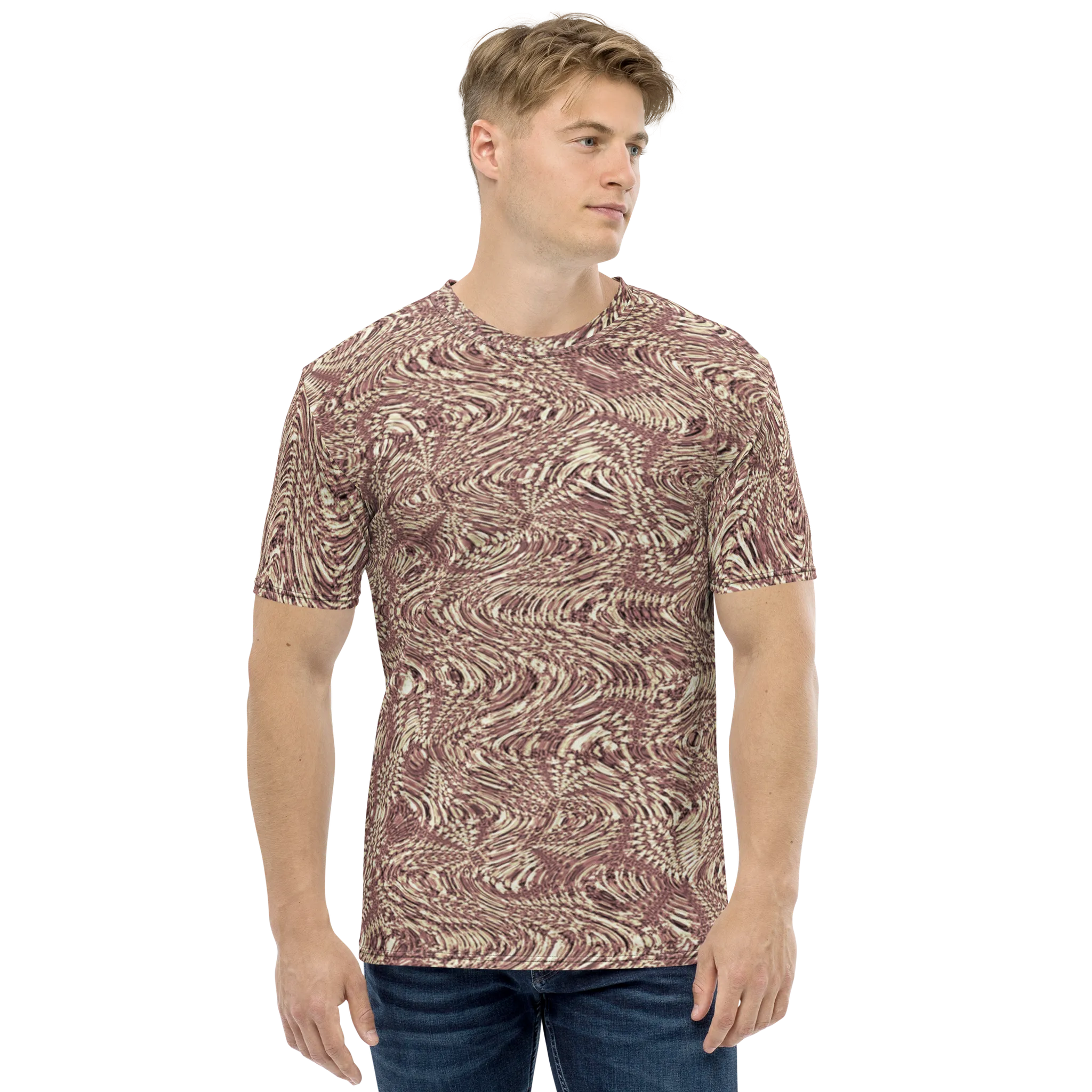 Recursia Alchemical Vision Men's Crew Neck T-Shirt In Pink