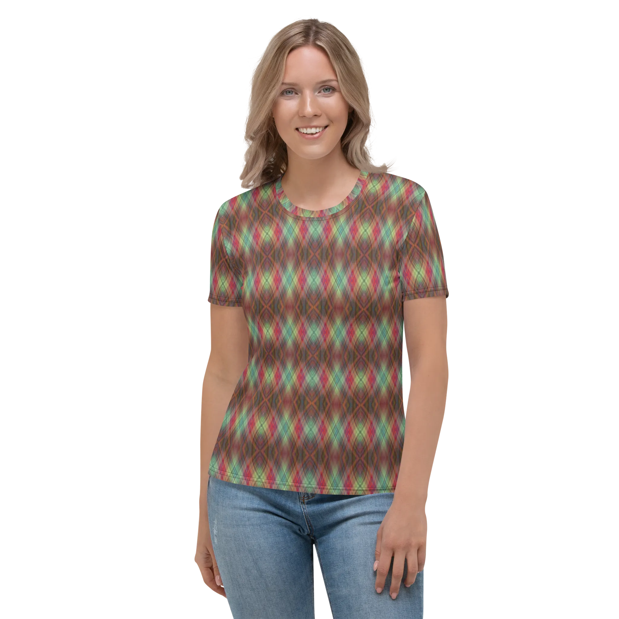 Recursia Argyle Rewired II Women's Crew Neck T-Shirt