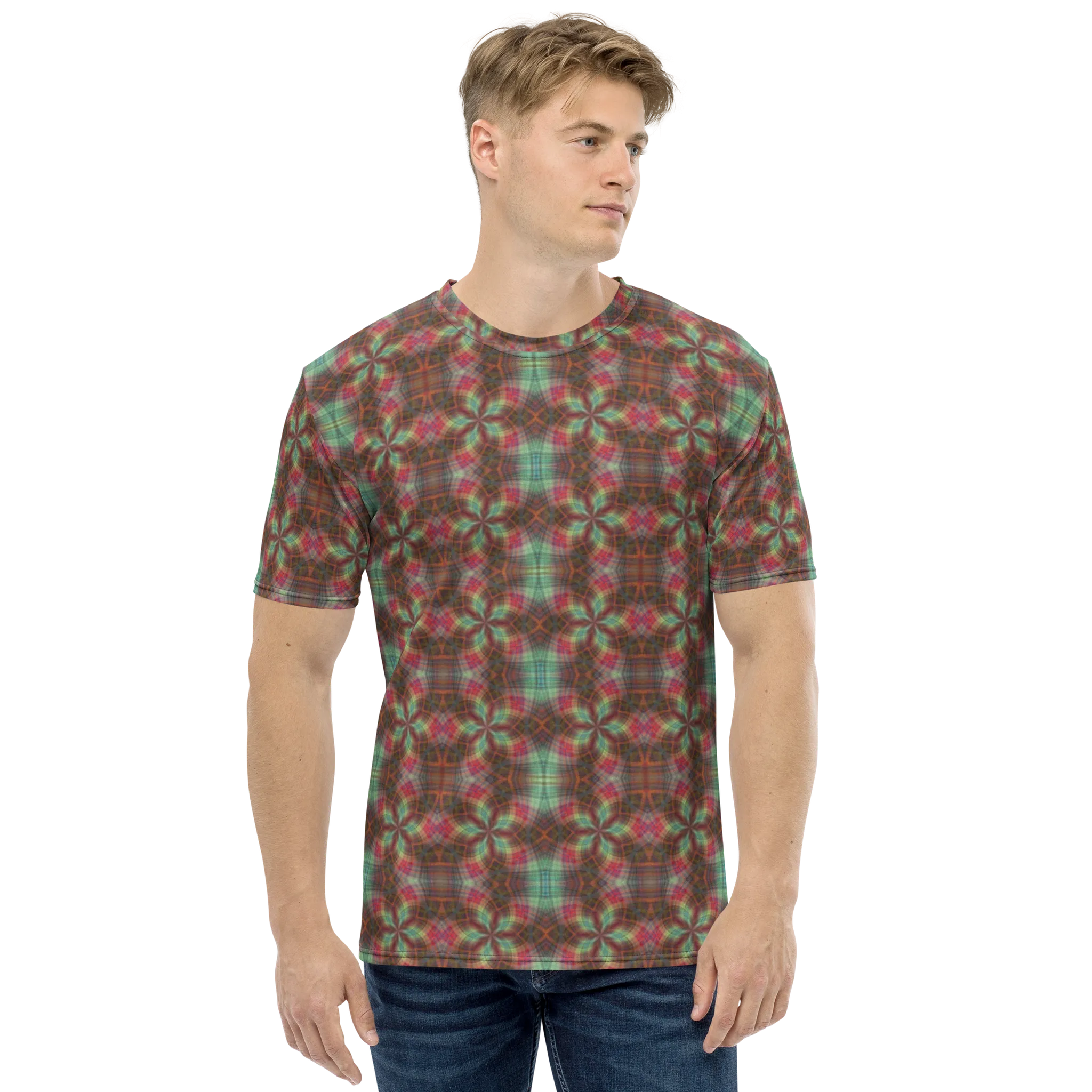 Recursia Argyle Rewired Men's Crew Neck T-Shirt