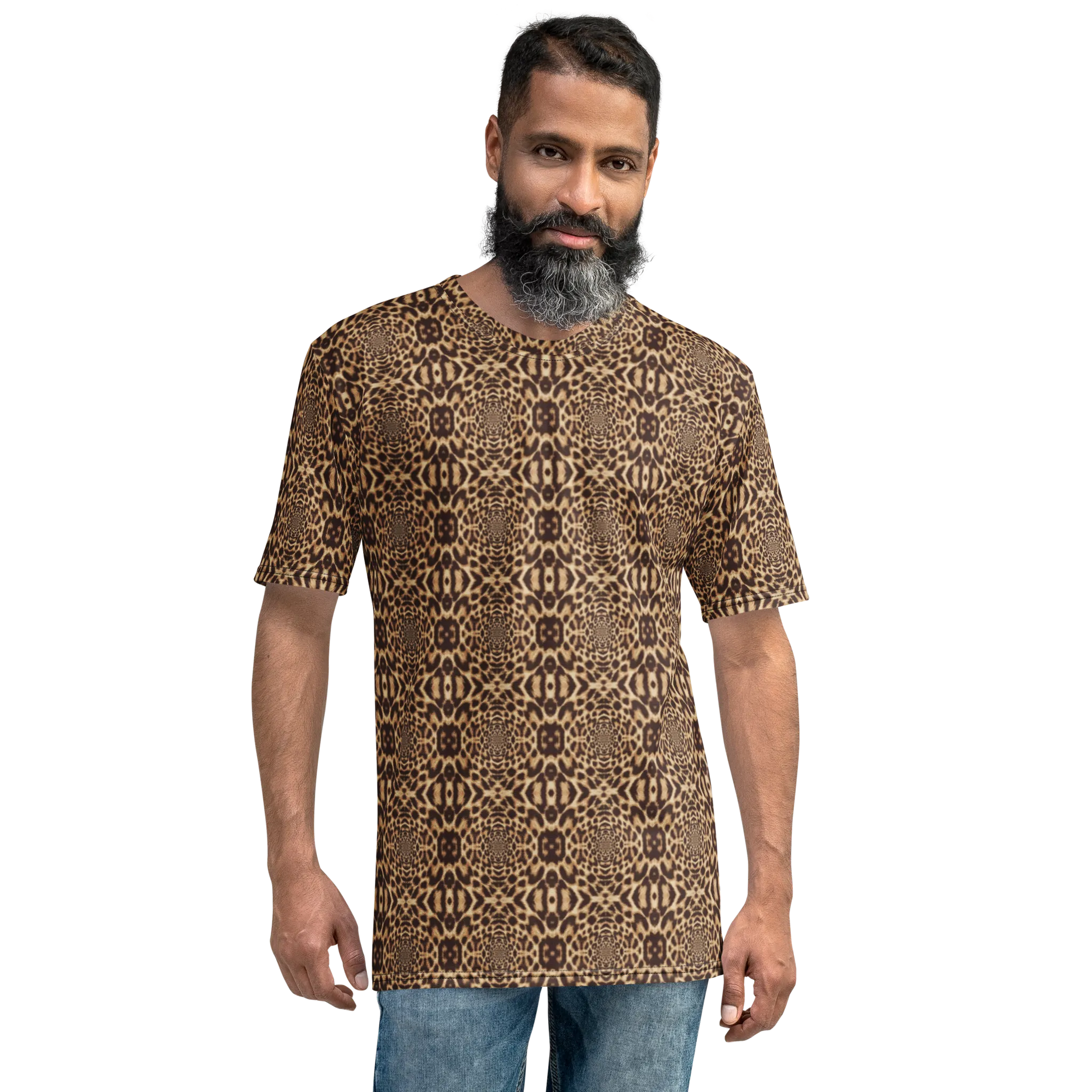 Recursia Contemplative Jaguar Men's Crew Neck T-Shirt