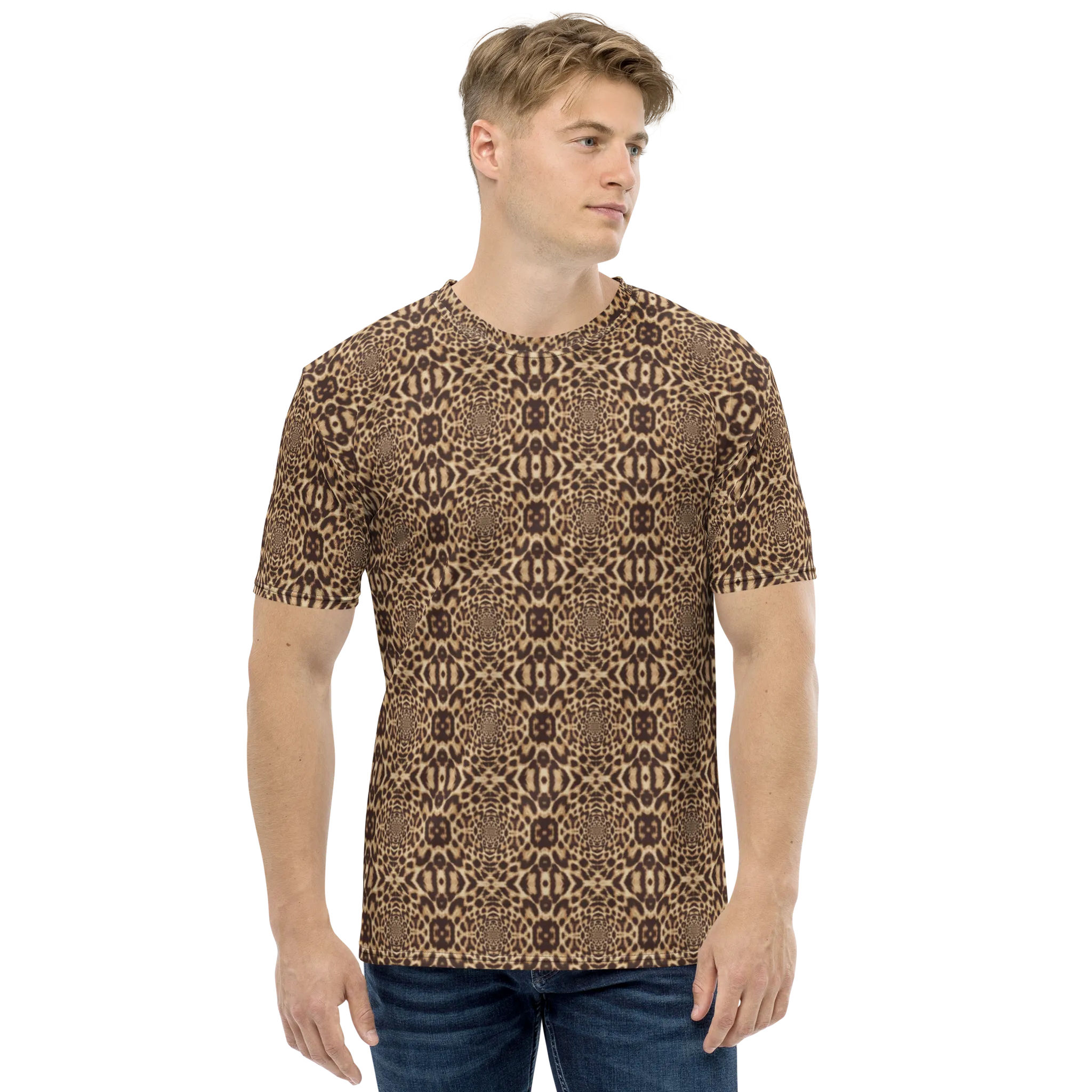 Recursia Contemplative Jaguar Men's Crew Neck T-Shirt