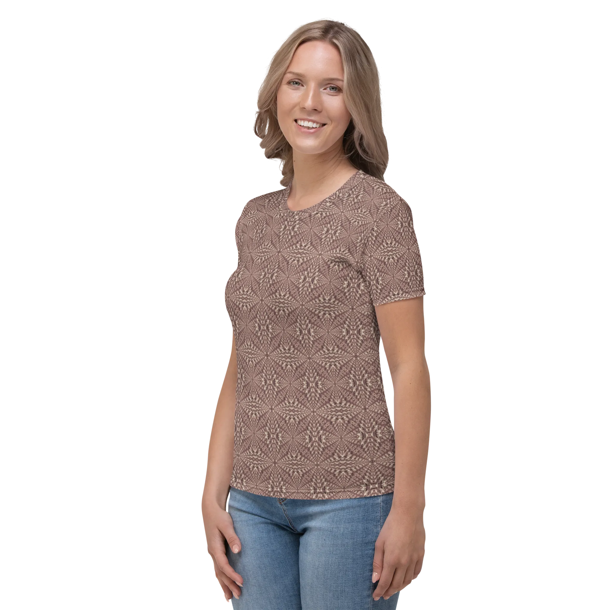 Recursia Fabrique Unknown Women's Crew Neck T-Shirt In Pink