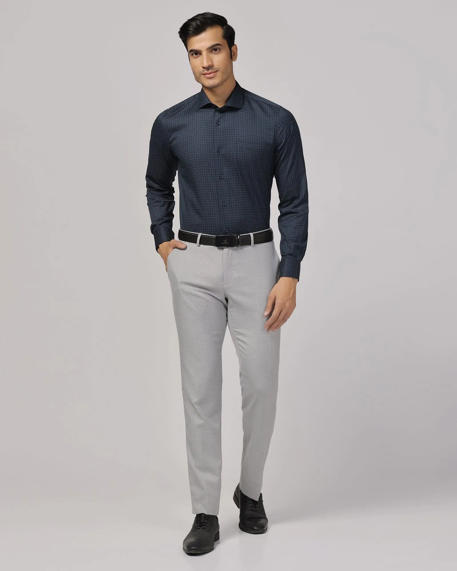 Temp Tech Formal Navy Printed Shirt - Rafael